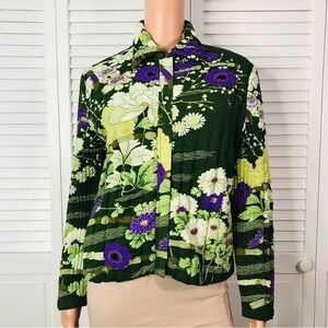 UBU I’LL BE ME Floral Quilted Handmade Jacket Size Small